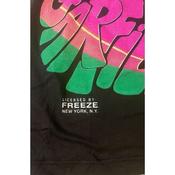 GARFIELD CAT Vintage 2 sided single stitch tee Spray Paint All over Freeze XL pa - Picture 5 of 13
